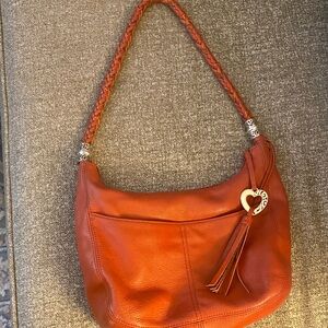 Brighton Red Hobo Bag with Heart Charm